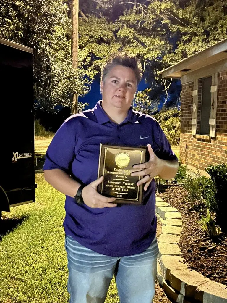 Kim Vidrine of kim's lawn care in Ville Platte, Opelousas, and Carencro